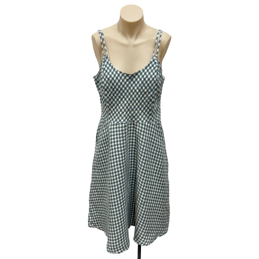 Green Gingham Dress - Size 14