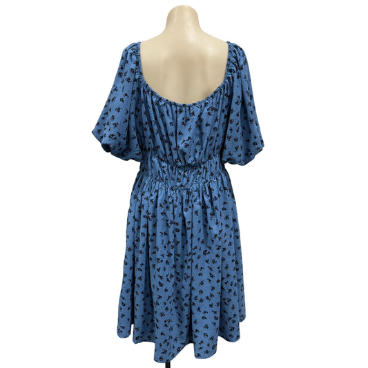 Blue Flower Dress - Size 16
