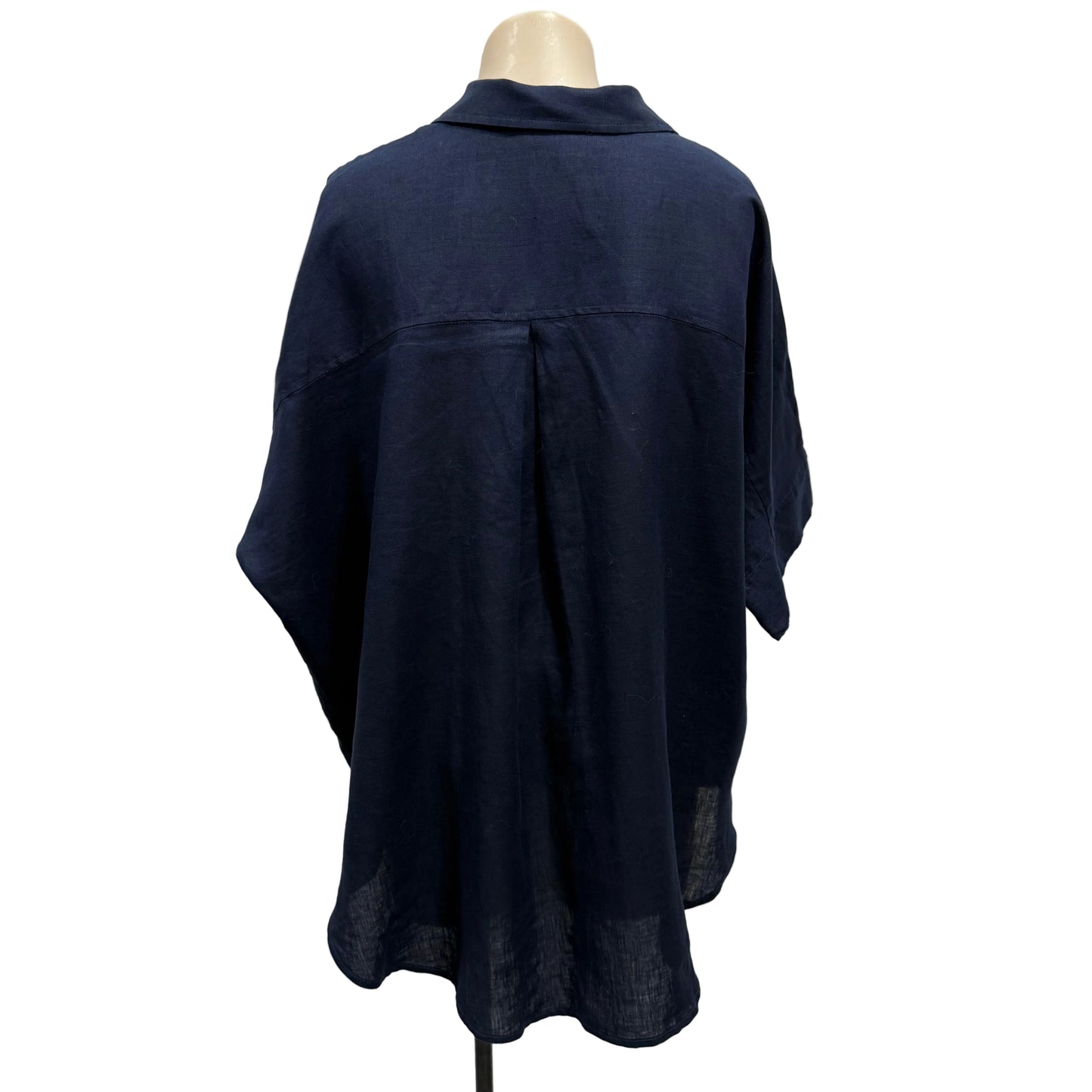 Navy Linen Shirt - Size 8