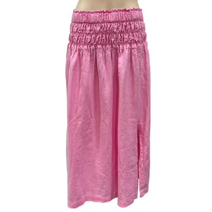 Pink Linen Skirt - Size 12