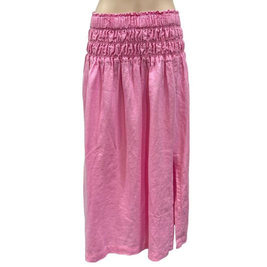 Pink Linen Skirt - Size 12