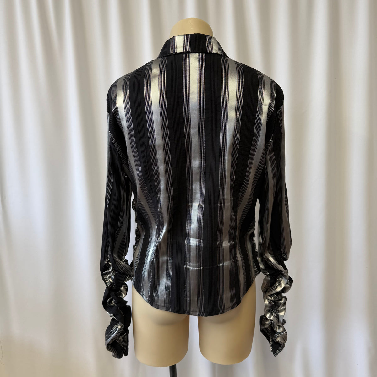 Stripe Zip Blouse - Size 16