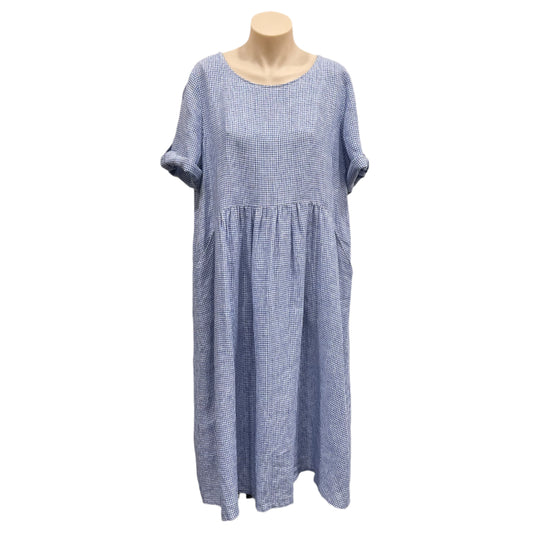 Blue Gingham Dress - Size M