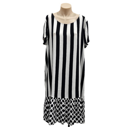 Stripe and Spot Dress - Size 14