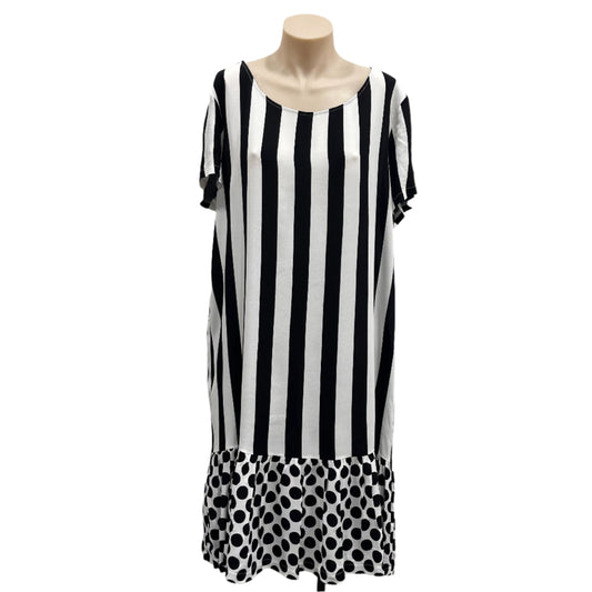 Stripe and Spot Dress - Size 14