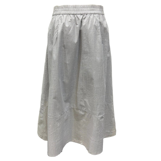 Grey Grid Skirt - Size M
