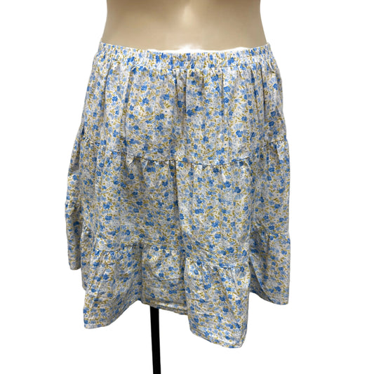 Floral Cotton Mini Skirt - Size 10