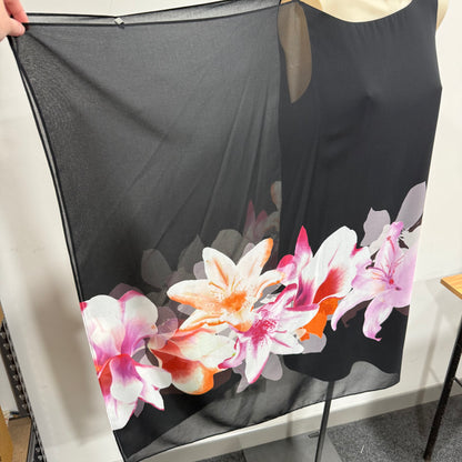 Black Floral Dress - Size 10