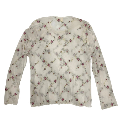 Floral Mesh Top - Size L