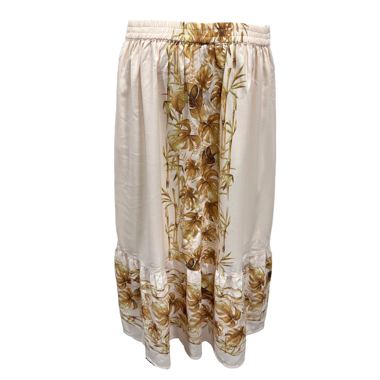 Cream Leaf Skirt - Size 14