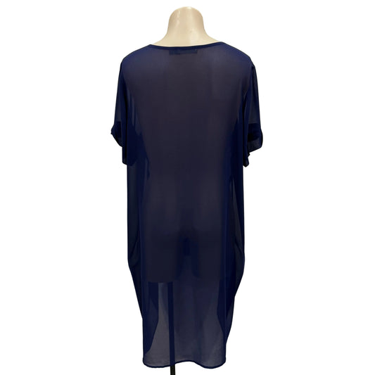 Sheer Navy Tunic - Size 12