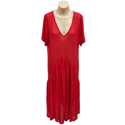Sheer Red Dress - Size S
