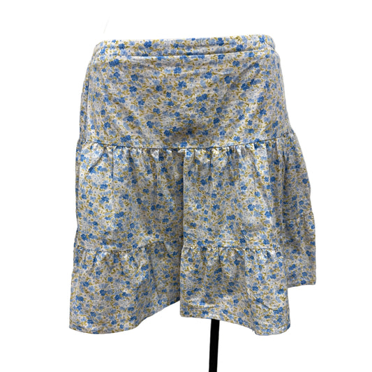 Floral Cotton Mini Skirt - Size 10