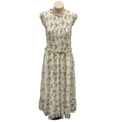 Cream Floral Dress - Size 14