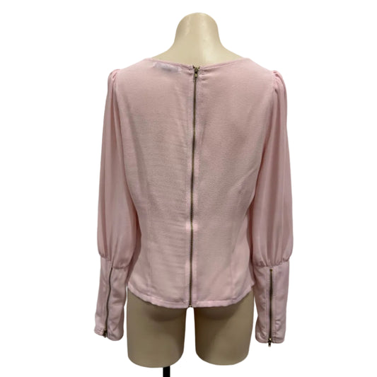Pink Zip Blouse - Size 8