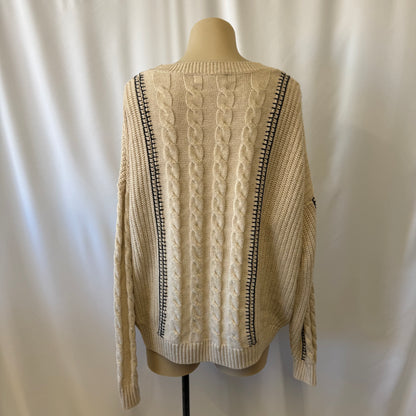 Cream Cable Sweater - Size M
