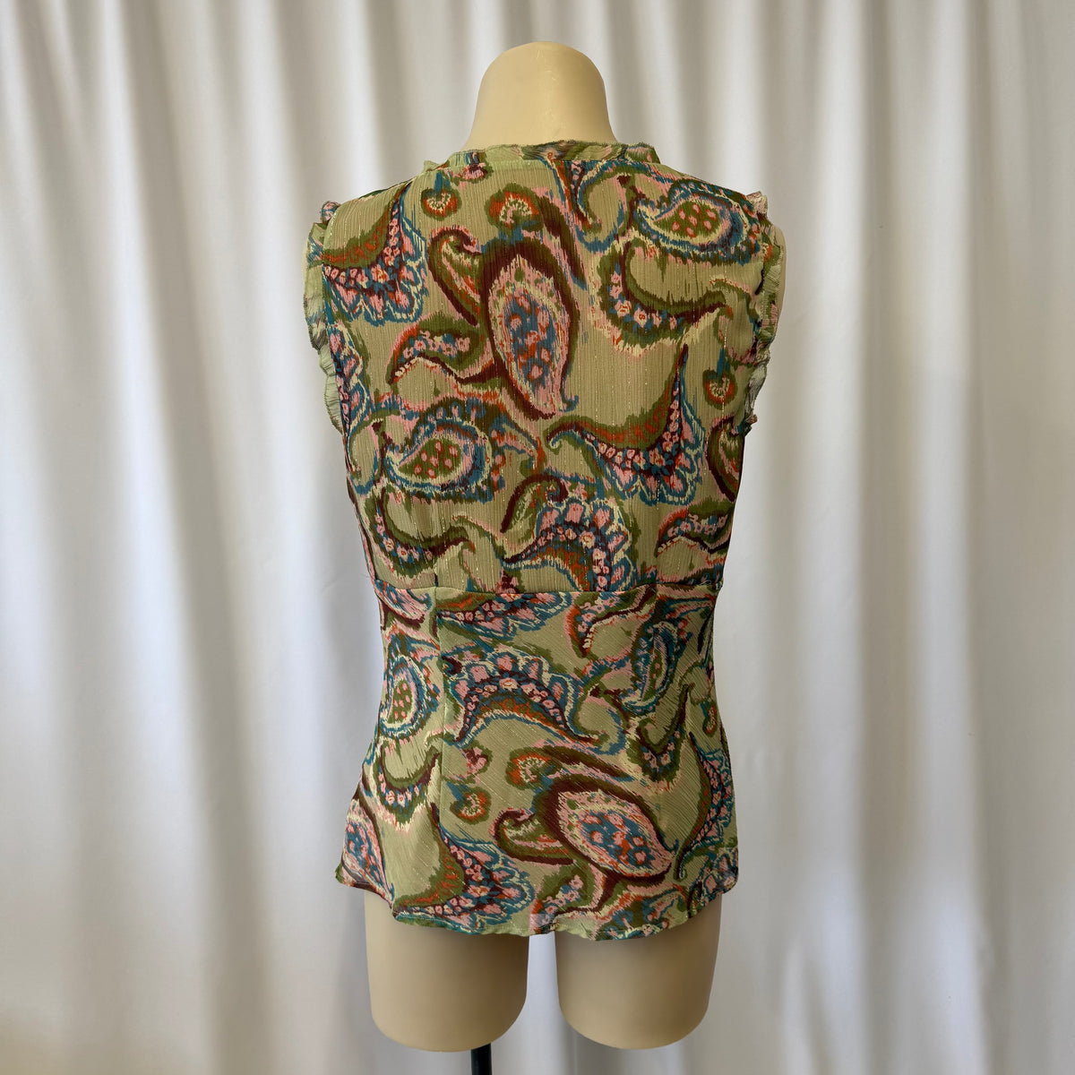 Green Paisley Tank - Size 10