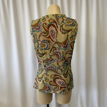 Green Paisley Tank - Size 10