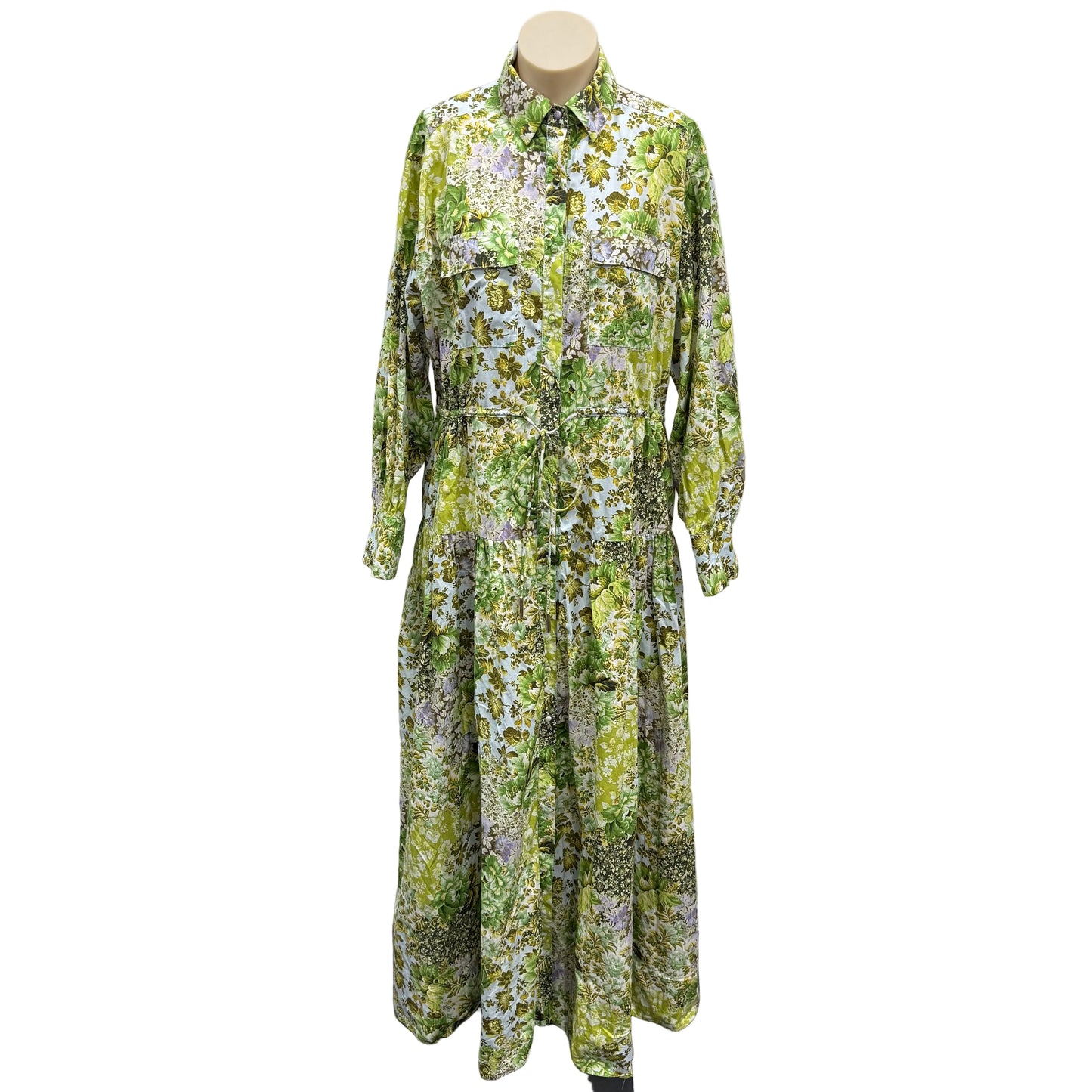Green Floral Dress - Size M