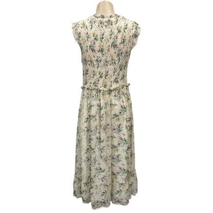Cream Floral Dress - Size 14
