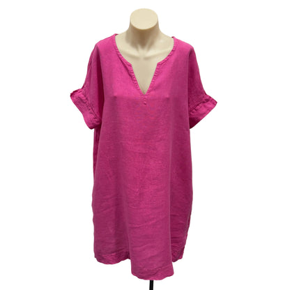 Pink Linen Tunic - Size L/XL