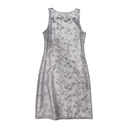 Grey Floral Dress - Size 8
