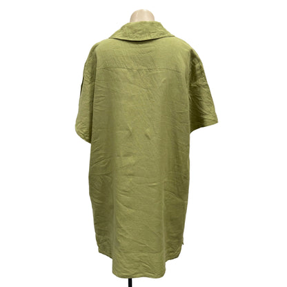 Green Linen Dress - Size 16