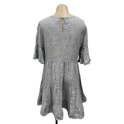 Stripe Linen Dress - Size 8