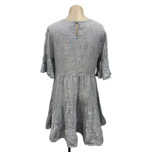 Stripe Linen Dress - Size 8