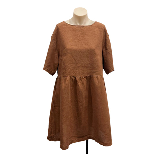 Rust Linen Dress - Size 6