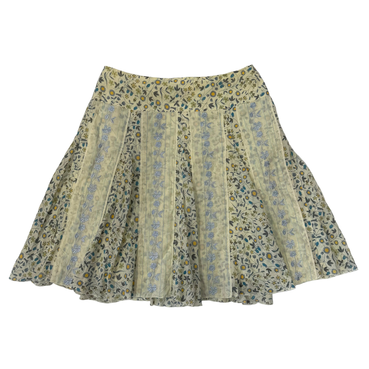 Yellow Floral Skirt - Size 16