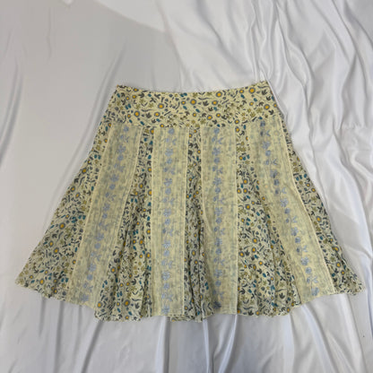 Yellow Floral Skirt - Size 16