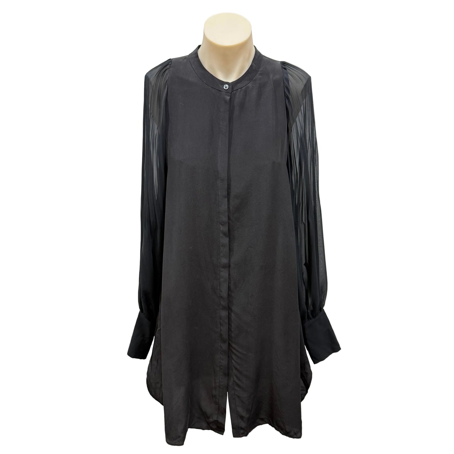 Black Silk Blouse - Size 12