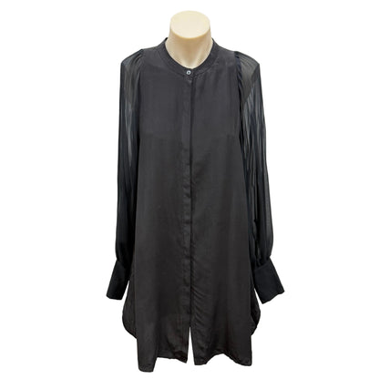 Black Silk Blouse - Size 12