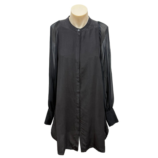 Black Silk Blouse - Size 12