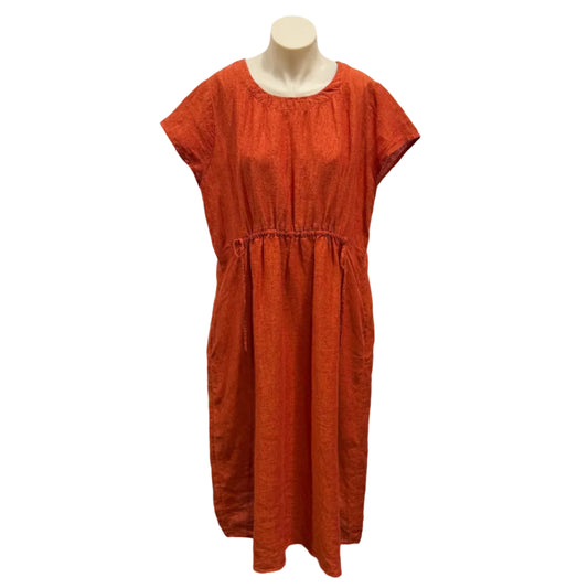 Orange Linen Dress - Size 12