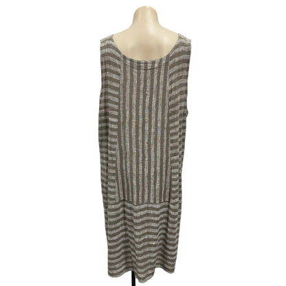 Stripe Linen Dress - Size 14