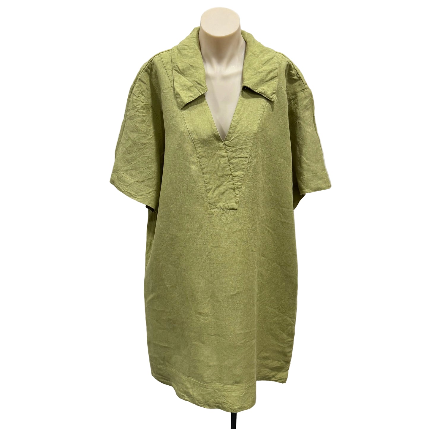 Green Linen Dress - Size 16