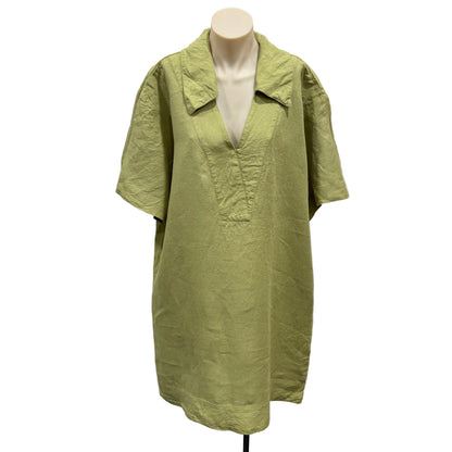 Green Linen Dress - Size 16