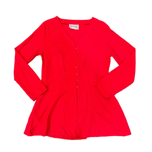 NZ Red Blouse - Size 10