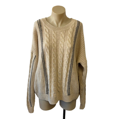 Cream Cable Sweater - Size M