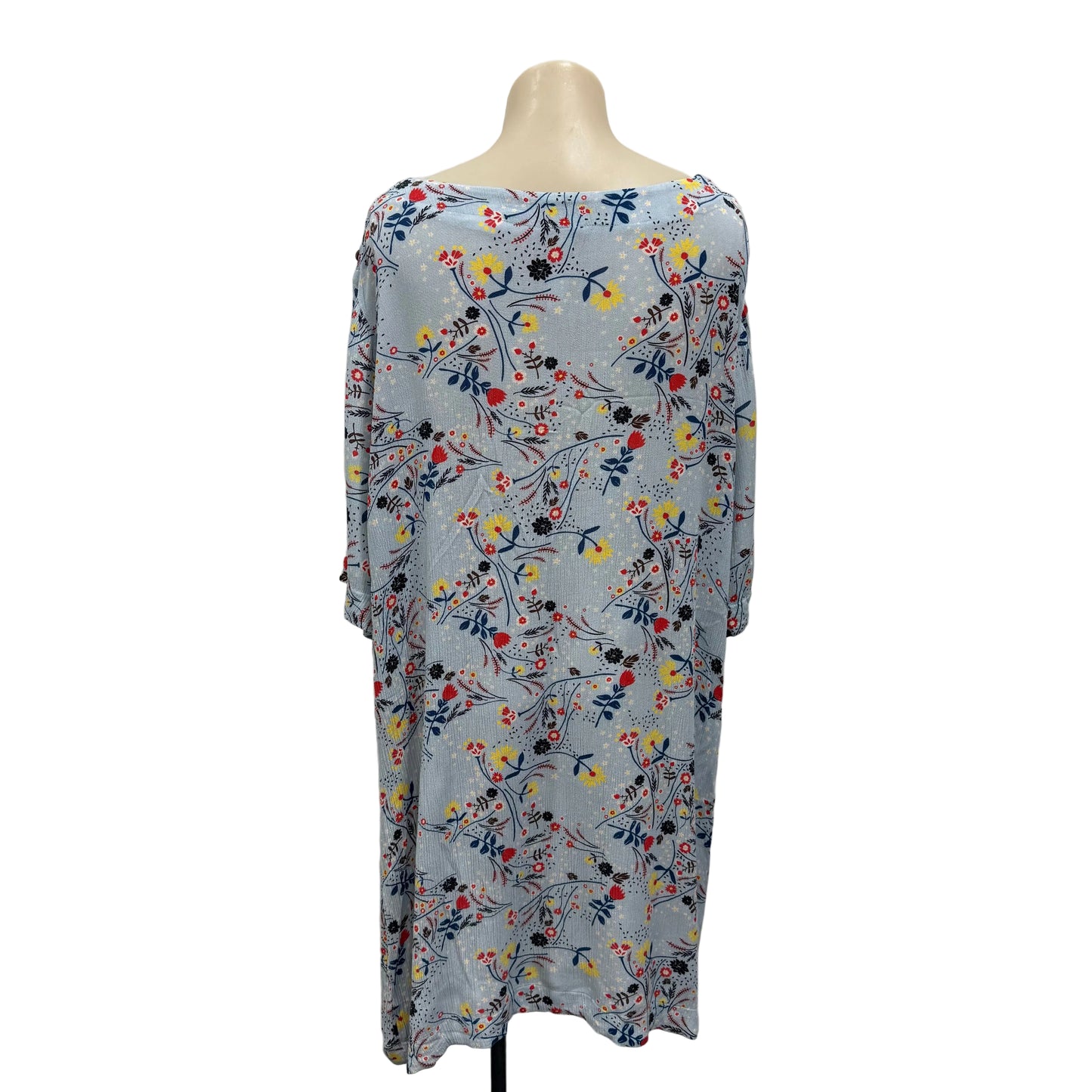 Blue Floral Dress - Size L