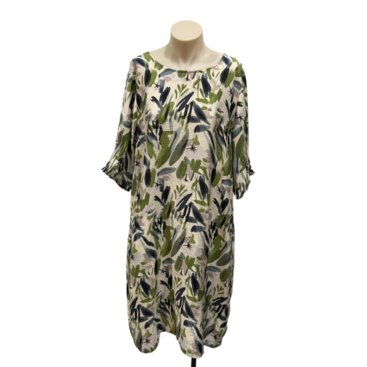 Patterned Green Dress - Size 12