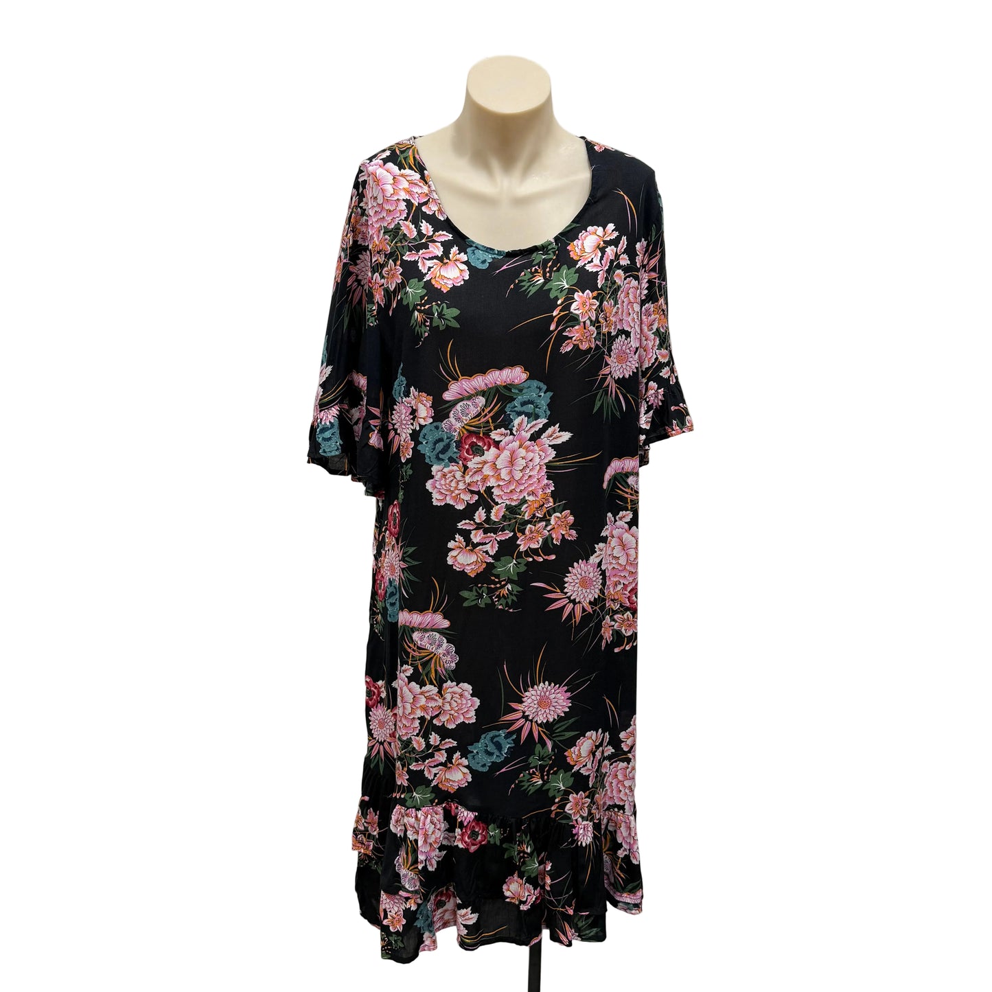 Dark Floral Dress - Size 14