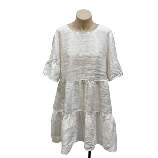 White Linen Dress - Size 10