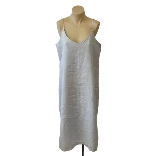 Pale Blue Linen Dress - Size 12