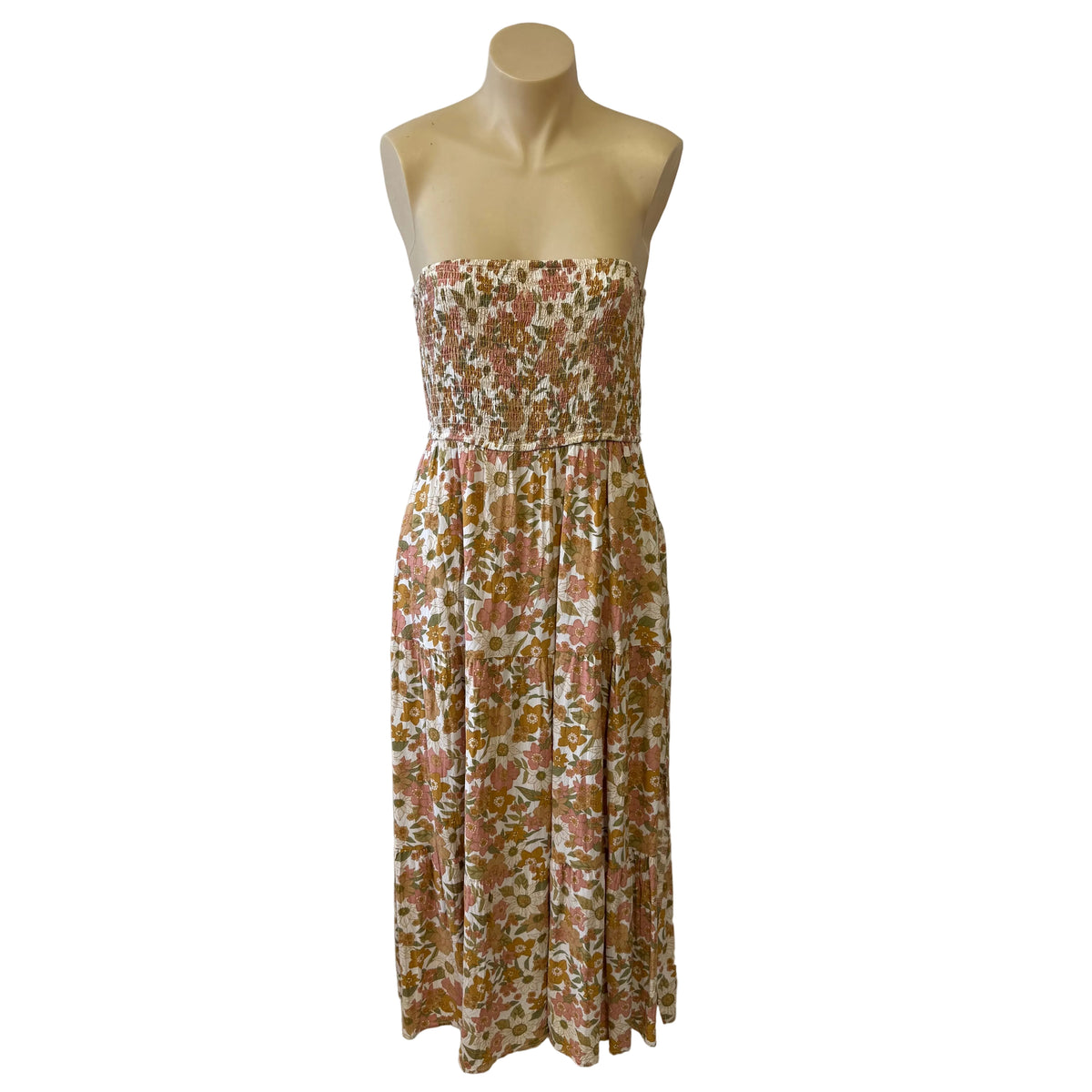 Shirred Strapless Dress - Size 10