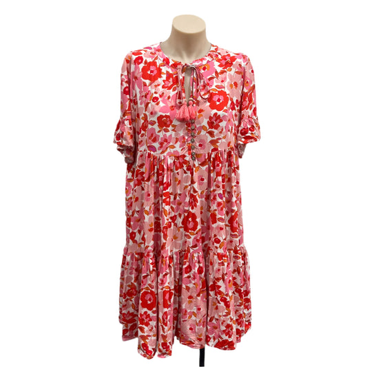 Pink Floral Dress - Size 14