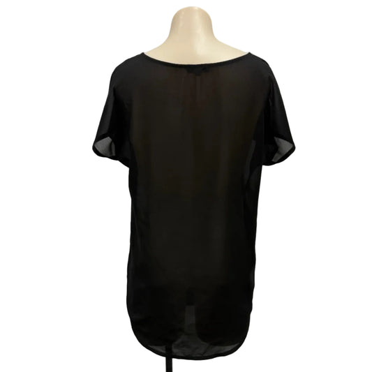 Sheer Black Tee - Size 8