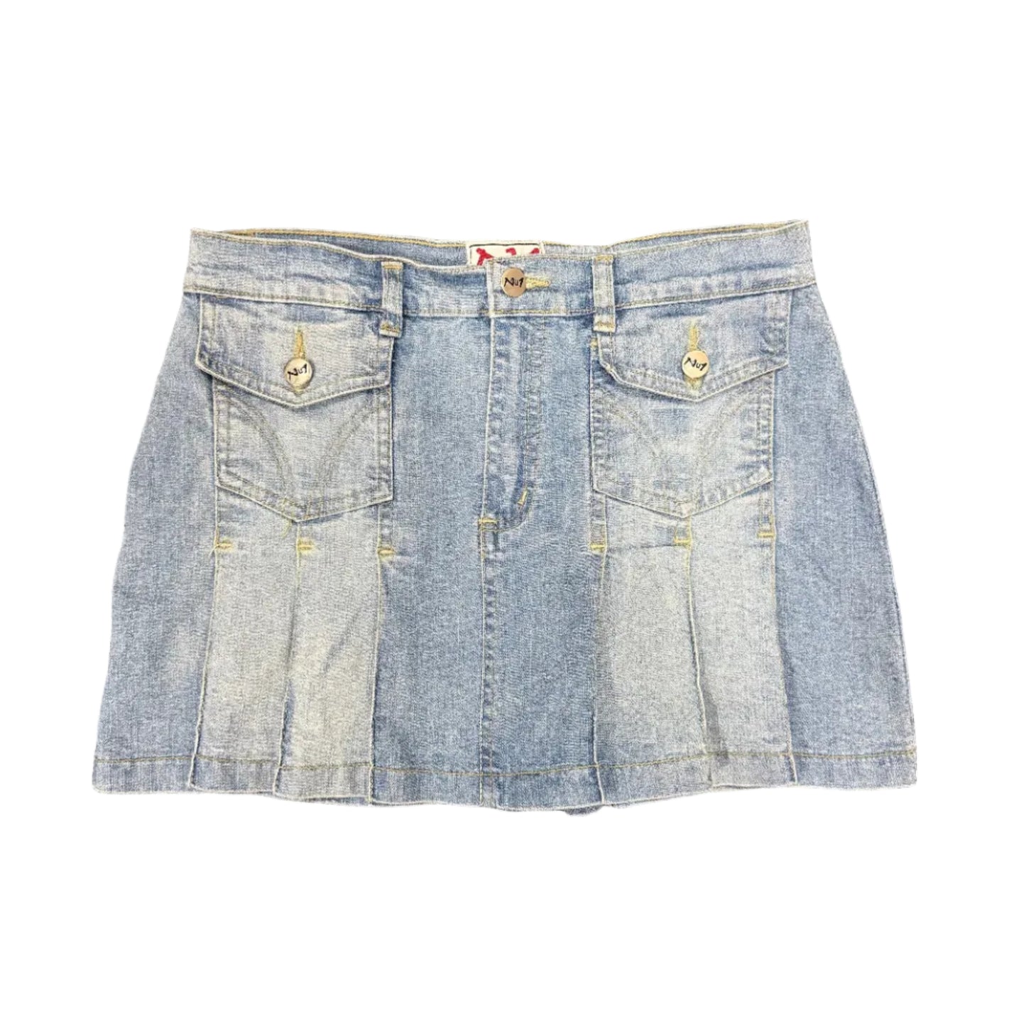 Pleated Denim Skirt - Size 30